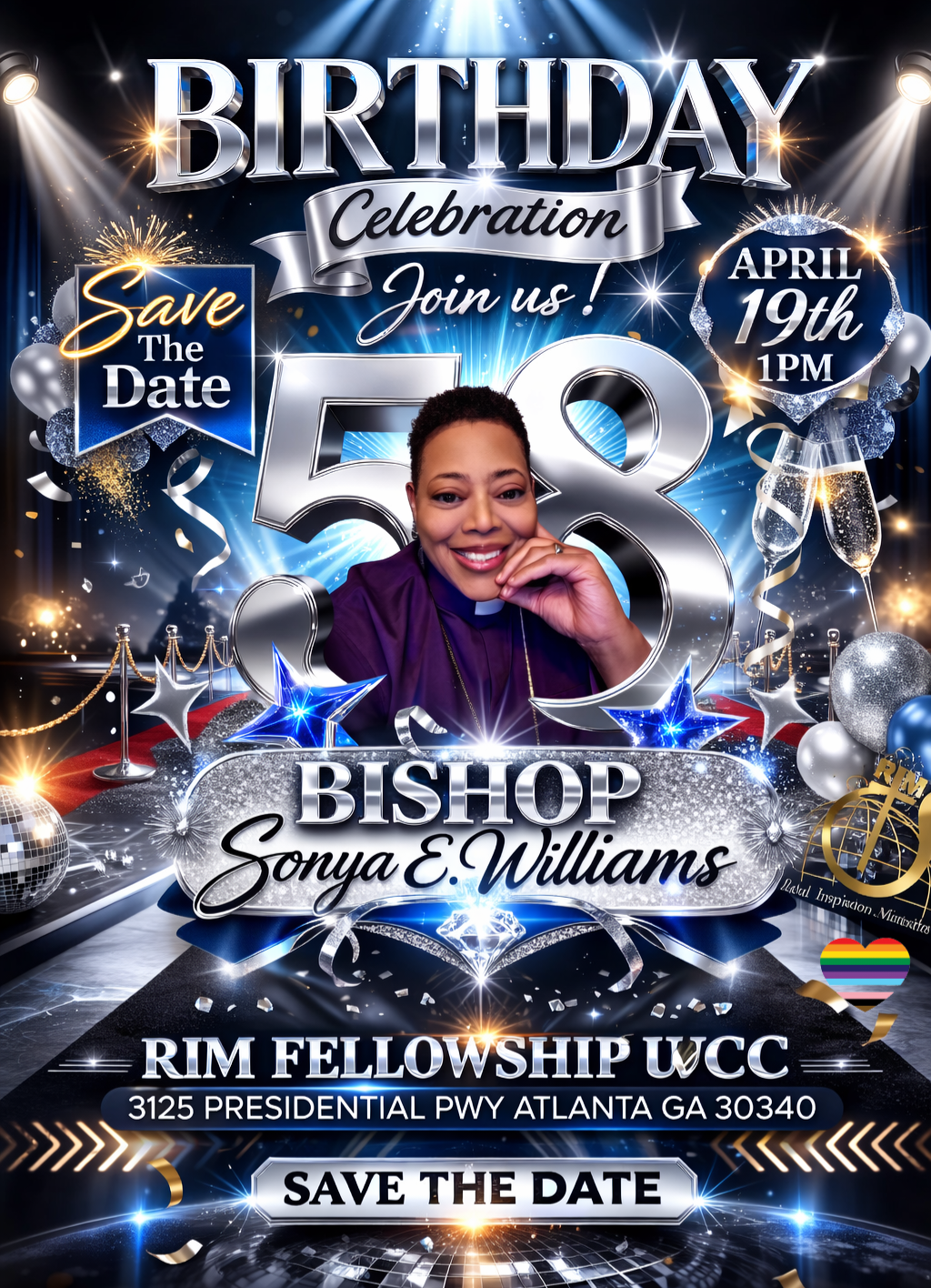 Birthday Save the Date flyer