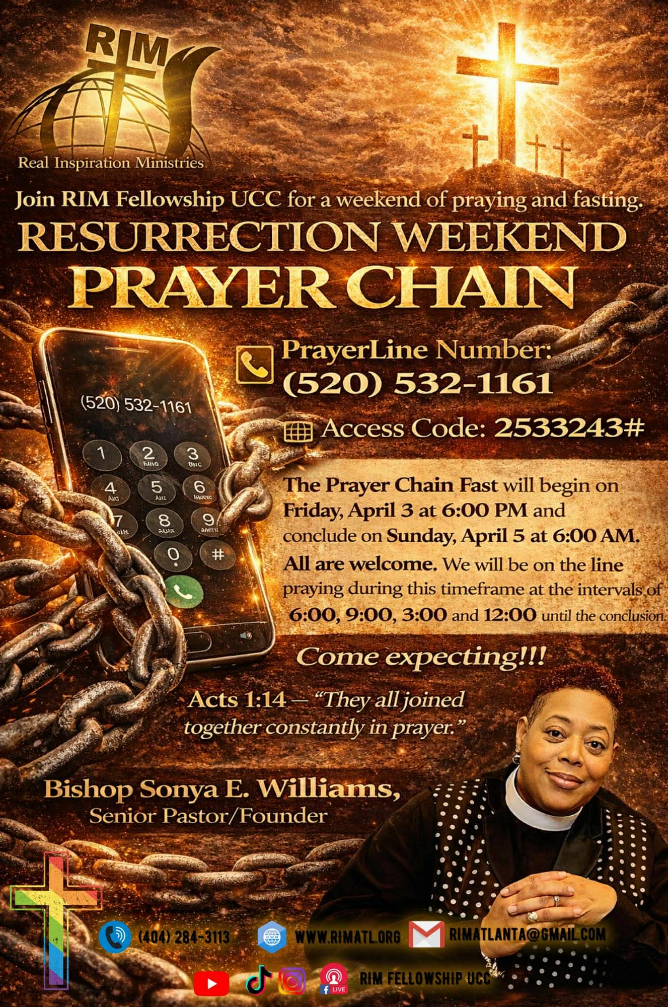 Resurrection Weekend Prayer Chain flyer