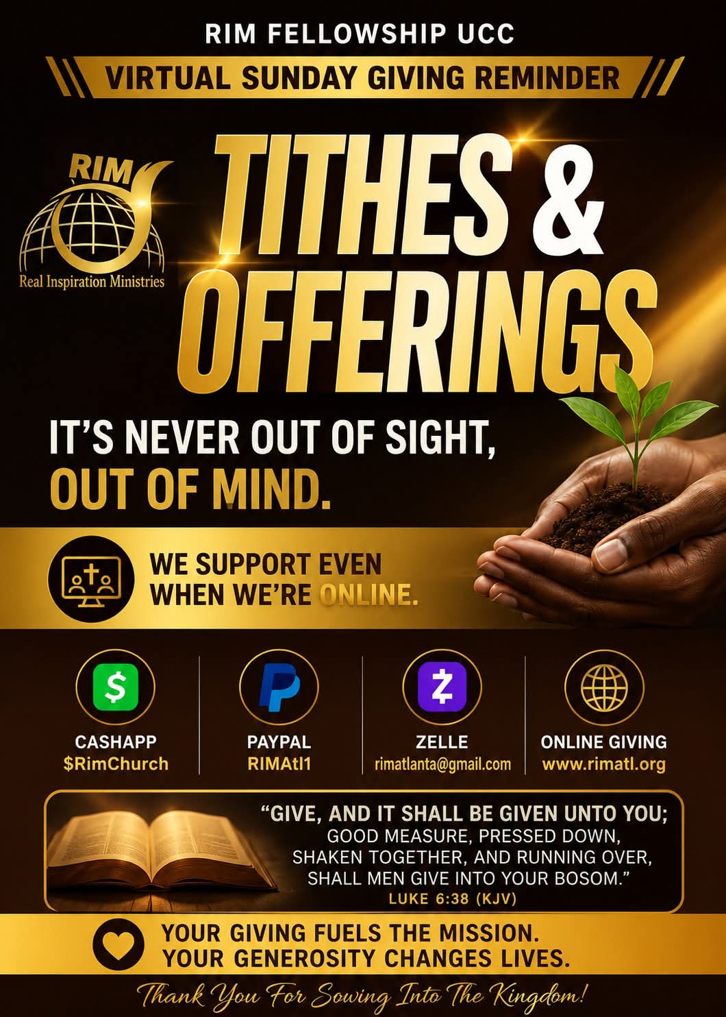 RIM Fellowship UCC Virtual Sunday Tithes and Offerings