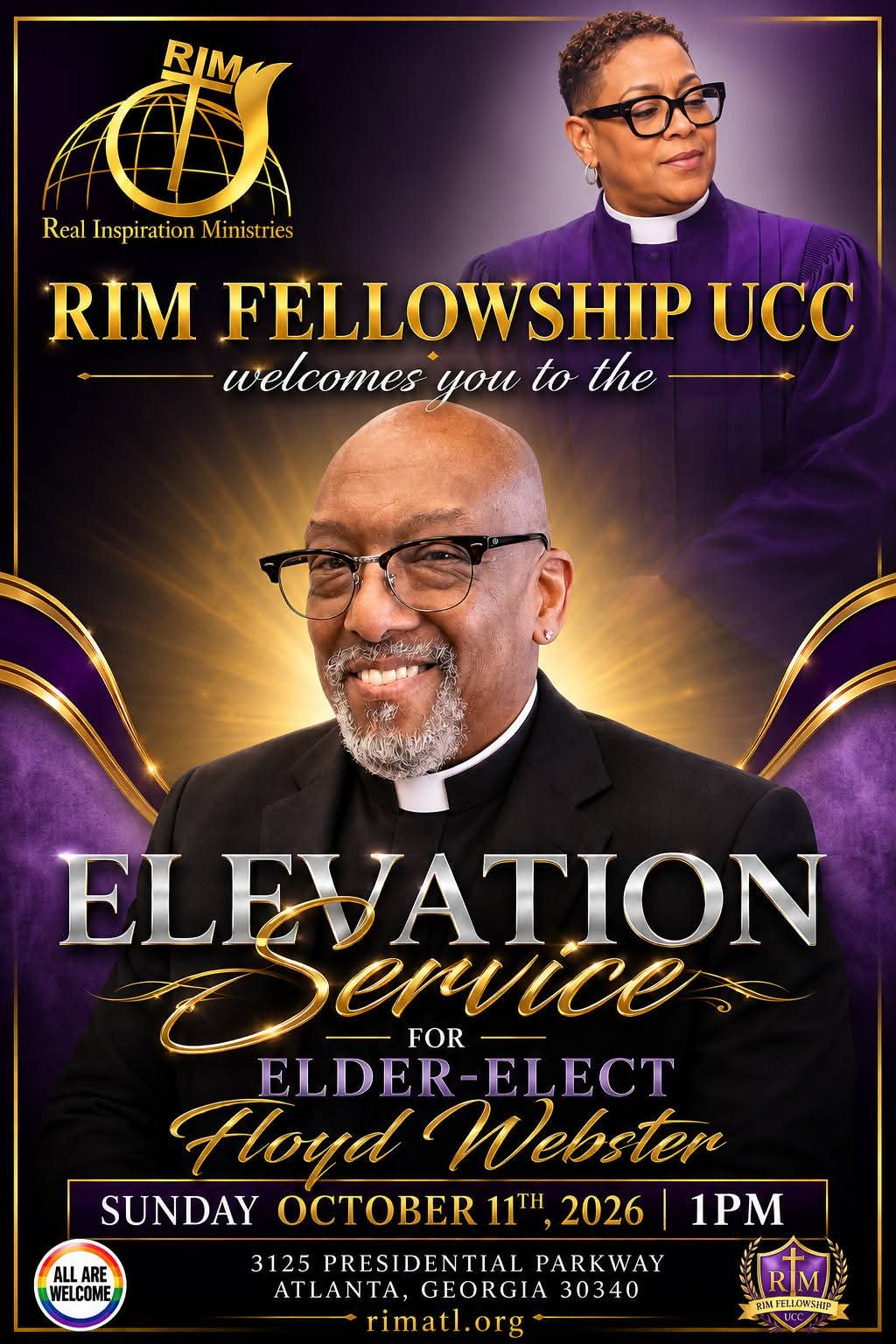 Elevation Service Elder-Elect Floyd Webster