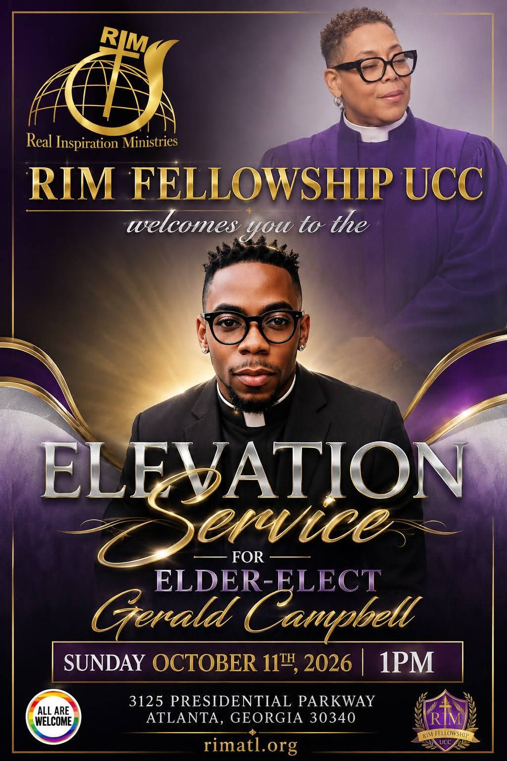 Elevation Service Elder-Elect Gerald Campbell