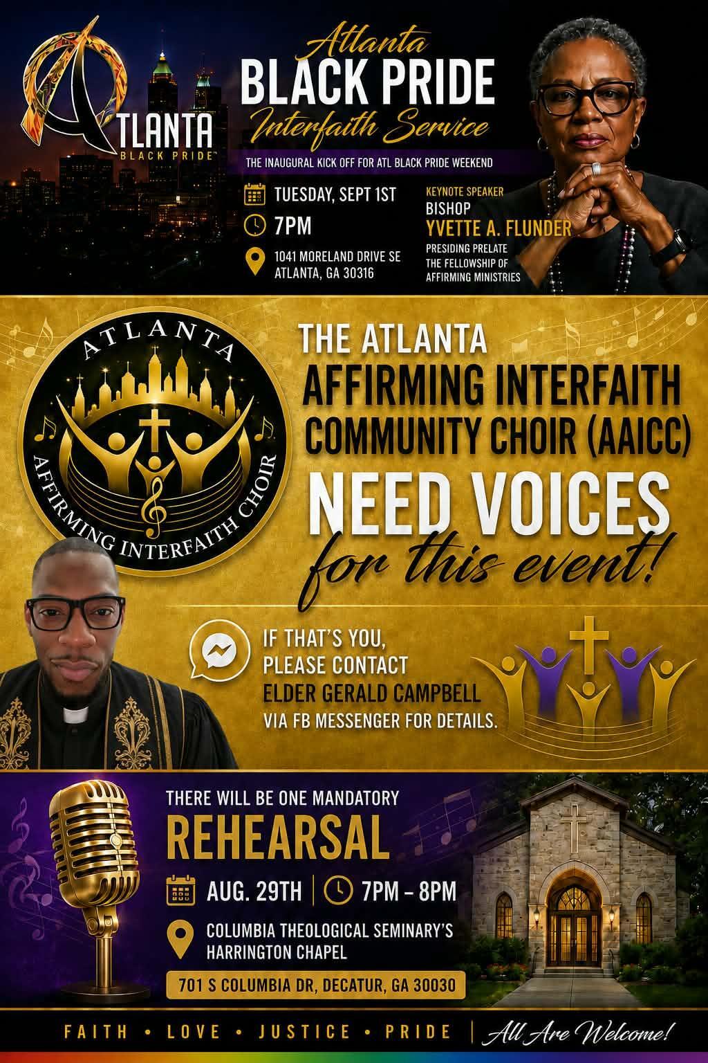 Atlanta Affirming Interfaith Community Choir Needs Voices